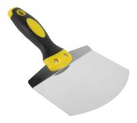 NIYANGLE Grattoir Acier Inoxydable pour Bois Outil de Lissage Plâtre Spatule Incurvée Ergonomique pour Réparation Cloison Sèche