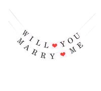 NIYANGLE Guirlande en Papier « Veux-tu M'Épouser » 1 Pièce, Bannière Décorative pour Demande en Mariage, Décoration Voiture Mariage, à Suspendre Intérieure et Extérieure, Accessoire Fête