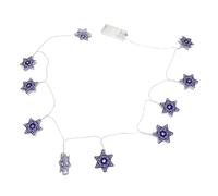 NIYANGLE Guirlande Lumineuse Led Étoile De David Pour Hanoukka 10 Lumières Bleu Et Blanc Décoration Festive Intérieur Extérieur Ambiance Douce 1.97X1.69In