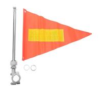 NIYANGLE Hampe de Drapeau Télescopique en Alliage D'aluminium pour Moto et Vélo, Accessoire Solide Drapeau Réfléchissant, Sécurité en Extérieur