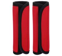 NIYANGLE Housse Antidérapante pour Barres D'haltères 2pcs en Polyester Rouge, Coussinet Amovible pour Protection Porte, Accessoire Musculation Intérieur, Équipement Sport Sécurisé