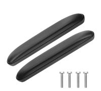 NIYANGLE Housse D'accoudoir en Cuir Noir pour Chaise de Bureau, Coussinet en Éponge Confortable, Protège-Bras pour Fauteuil Soulagement Stress Cervical