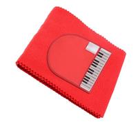 NIYANGLE Housse de Clavier de Piano en Tissu Rouge Foncé 88 Touches Moufles de Protection pour Clavier, Protège la Poussière Rayures, Ensemble 2 Pièces