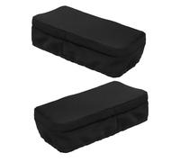 NIYANGLE Housses de Siège Confort Sécurisé en Polyester Mousse à Mémoire de Forme Genouillère Noir Lot de 2 pour Déambulateur à L'hôpital Domicile