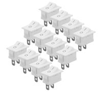 NIYANGLE Interrupteur à Bascule de Bateau Blanc, 50 Pièces, 2 Positions, 2 Broches, Plastique, pour Balance Électronique et Distributeur D'eau, pour Achats en Gros