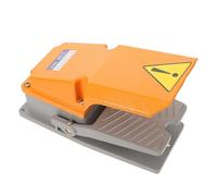 NIYANGLE Interrupteur à Pied pour Machine en Alliage D'aluminium Orange Dissipation Thermique, Protection Ip62, Tension 380v, pour Applications Industrielles