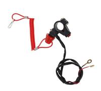 NIYANGLE Interrupteur Coupe-circuit à 2 Fils pour Moto Tout Usage 49-250 Cm³, Bouton D'arrêt D'urgence Double, Cordon de Sécurité pour Guidon, Compatible Atv, Quad et Moteurs Hors-bord