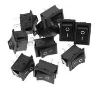 NIYANGLE Interrupteur Marche/Arrêt à Bascule 10 Pièces 15X21 MM 2 Positions 2 Broches pour Circuits Électroniques Bateau Yacht