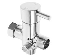 NIYANGLE Inverseur de 4 Voies en Cuivre Argenté Réglage du Débit D'eau et Installation Facile pour Douchette Wc et Robinet de Toilette