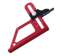 NIYANGLE Jauge de Profondeur Réglable 0-60 MM en Alliage d'Aluminium Outil de Mesure pour Scie Circulaire Accessoire de Menuiserie Compact et Précis pour Chantier et Atelier