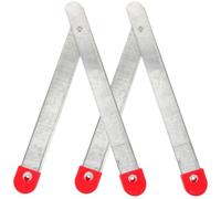 NIYANGLE Jeu de 2 Charnières de Rechange pour Échelle Pliante 47 CM Barre D’Appui en Aluminium Fixation Métallique pour Échelle de Grenier Kit de Pièces Robustes Vis et Embouts