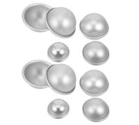 NIYANGLE Kit de 16 Moules en Alliage d'Aluminium pour Fabriquer des Boules de Bain Bombes de Bain et Savons Artisanaux Moules Hémisphériques Creux Réutilisables pour Loisirs Créatifs et