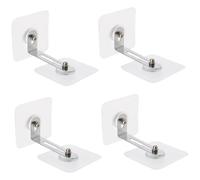 NIYANGLE Kit de 4 Chevilles Adhésives Anti-Basculement pour Meubles Fixation Murale sans Perçage Acier Inoxydable et Acrylique Grand Format Sécurité pour Étagères Bibliothèques et