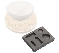 NIYANGLE Kit de Fusion Graphite pour Moulage Métal Creuset Résistant à Usure pour Fonte Or Argent Cuivre Ensemble pour Petit Volume Usage Expérimental et Artisanal