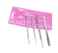 NIYANGLE Kit de Manucure et Nail Art Coupe-Ongle Professionnel Double Face Lime à Ongles Cure-Cuticules Ensemble de 4 Pièces pour Usage Domestique