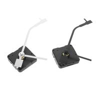 NIYANGLE Kit de Mécanismes D'horloge Silencieux à Quartz 2 Pièces avec Aiguilles Noires et Argentées, Remplacement Précis pour Horloge Murale, Mouvement de Balayage sans Bruit,