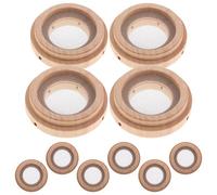 NIYANGLE Kit de Moxibustion Traditionnel pour Nombril avec 10 Bâtonnets de Moxa en Bois et Acier Inoxydable, Anneau de Soin Abdominal Prévenant les Brûlures