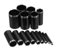 NIYANGLE Kit de Perforation Cuir PU 15 Pièces 1-15 MM Emporte-Pièces Ronds en Acier Haute Dureté pour Maroquinerie Habillement et Loisirs Créatifs Outil Manuel Portable pour Trous Précis
