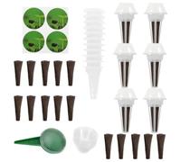 NIYANGLE Kit Hydroponique Complet de Paniers de Culture PVC à Fentes | Plantes et Cultures Hydroponiques, Intérieur ou Jardin Floral, Croissance Efficace, Environnement Aéré