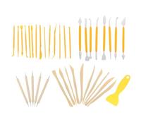 NIYANGLE Kit Outils de Sculpture Argile Accessoires de Modelage Poterie DIY Outils de Gravure et Façonnage avec Poignées Confortables pour Sculpture Découpe et Lissage
