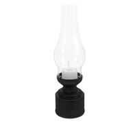 NIYANGLE Lampe à Pétrole LED Vintage Grosse Taille Noire Tête Pivotante Lumière de Bougie LED Décorative sans Batterie pour Décoration Intérieure et Fêtes Lanterne Rétro Portable