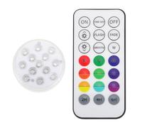 NIYANGLE Lampe Submersible LED avec Télécommande Infrarouge, Étanche Ip65 en Plastique, Aimant Intégré et Ventouses pour Aquarium et Piscine, pour Jardin et Fête