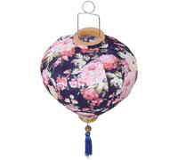 NIYANGLE Lanterne Rétro en Satin et Fer Légère et Portable, Décoration Extérieure Élégante pour Pique-niques, Lanterne Chinoise de Style Ancien Résistante à L'eau