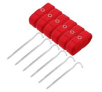 NIYANGLE Lignes de Délimitation Beach-Volley Rouge 8 M Kit Portable 1 Set Piquets pour Marquage Terrain Extérieur Solide et Visible, Entraînement et Compétition Plage