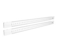 NIYANGLE Lisseur à biscuits guide à rouleaux pour épaisseur de pâte uniforme règle de mesure pour biscuit et pâtisserie 15.75In acrylique argent 1 paire