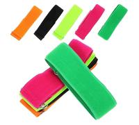 NIYANGLE Lot de 10 Bandes Élastiques Résistantes pour Jambes en Polyester et Caoutchouc, pour Jeux Extérieurs, Pique-niques et Différenciation D'équipe