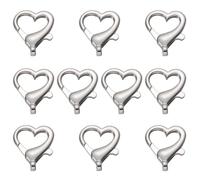 NIYANGLE Lot de 10 Boucles de Paquet Métalliques en Alliage de Zinc Argentées Pièces de Porte-Clés DIY Légères et Solide Accessoires pour Paquet et Valises Faits Main pour Création et