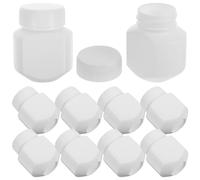 NIYANGLE Lot de 10 Bouteilles de Stockage avec Bouchons à Pression, Organisateur Pilulier Étanche et Anti-Uv, Flacons Hdpe Carrés 30Cc, pour Voyage et Rangement