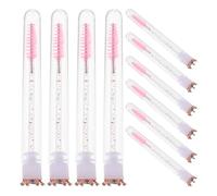 NIYANGLE Lot de 10 brosses à mascara avec tube vide brosses à cils rechargeables dans un étui - à paillettes Crown - Accessoires de beauté portables pour les fêtes ou la maison