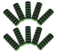 NIYANGLE Lot de 10 Coussinets en Mousse Noire et Verte 20mm Diamètre Intérieur, 105mm Longueur, Manchons pour Rouleau de Massage Jambes et Accessoires Fitness, Pièces de Rechange Gym