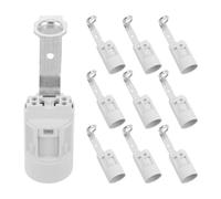 NIYANGLE Lot de 10 douilles E14 douilles en céramique pour ampoules de type bougie - culot à vis pour plafonniers, lampes de table et autres luminaires - Accessoires de réparation - 80 mm