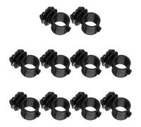 NIYANGLE Lot de 10 Isolateurs de Maintien de Fil pour Clôture Électrique, en PC Noir, Adaptés pour Poteaux de 25mm, Résistants Haute Tension, pour Installation de Clôture Agricole DIY
