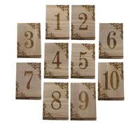 NIYANGLE Lot de 10 Numéros de Table en Bois Rustique pour Décoration de Mariage, Aide à Trouver Sa Place, Design Vintage et Pratique pour Fêtes et Anniversaires
