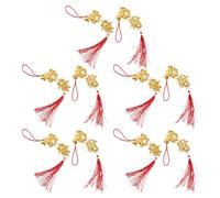NIYANGLE Lot de 10 Pendentifs Suspendus Année du Cheval 2026 Décoration Feng Shui pour Voiture et Maison Ornement Traditionnel Rouge Symboles de Richesse et Succès Décor Nouvel an