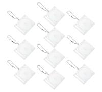 NIYANGLE Lot de 10 porte-clés disque moderne en acrylique - Mini porte-clés DVD vierge pour passionnés de musique - Accessoire souvenir pour sac à main ou décor de fête