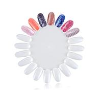 NIYANGLE Lot De 10 Présentoirs Nail Art En Acrylique Transparent Taille Unique Rond, Roue De Présentation De Vernis à Ongles, Pour Usage Professionnel Et Personnel à Domicile