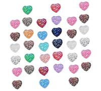 NIYANGLE Lot de 100 Autocollants en Résine Cœur 12 MM à Dos Plat Strass Décoratifs Multicolores pour DIY Bijoux Décoration Saint-Valentin Accessoires Loisirs Créatifs