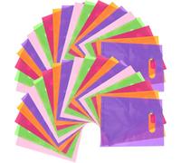 NIYANGLE Lot de 100 Paquet Présents en Plastique 20X15Cm Pochette Décorative Réutilisable Paquet à pour et Événements