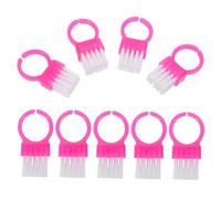 NIYANGLE Lot de 100 Set de Brosses à Ongles Rigides Rose Petits Pinceaux Nettoyants Polyvalents pour Manucure Soins des Mains Usage Domestique et Professionnel