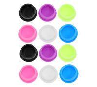 NIYANGLE Lot de 12 Bouchons Hermétiques en Silicone pour Flacons en Verre 3 Ml, Protection Anti-poussière et Anti-fuite, Bouchons Réutilisables Colorés pour Organisation