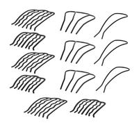 NIYANGLE Lot de 12 Épingles à Cheveux en Métal Peignes Assortis 3 Peignes Ronds 4 Dents 3 Petites Pinces 7 Dents 3 Grandes Pinces 3 Grandes Fourchettes en U Accessoires Coiffure