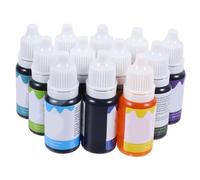 NIYANGLE Lot De 12 Set De Pigments Végétaux Pour Brillant à Lèvres, Colorant Cosmétique Liquide Diy, Nuances Froides 13-24, Vert, Pour Création Maquillage Personnalisé