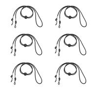 NIYANGLE Lot de 15 Cordons de Lunettes Élastiques Réglables Noirs - Cordon de Maintien pour Soleil - Sangle Ajustable Confortable et Résistante - Accessoire Sport et Usage Quotidien