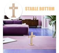 NIYANGLE Lot de 18 Croix en Bois Massif Non Peintes Décorations Chrétiennes Ajourées pour Centres de Table Ornements pour Baptême et Première Communion Décor Symbolique pour Loisirs