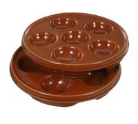 NIYANGLE Lot de 2 Assiettes d'Escargots en Céramique Ronde Plaques de Cuisson Portables pour Fruits de Mer 14 CM Résistantes à la Chaleur pour Maison Restaurant et Fête