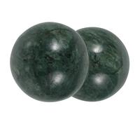 NIYANGLE Lot de 2 Balles de Massage en Jade 40 Mm pour Mains, Outils de Massage Chinois pour Exercices des Doigts, Boules de Fitness Portables pour Soulager et Assouplir Muscles des Paumes